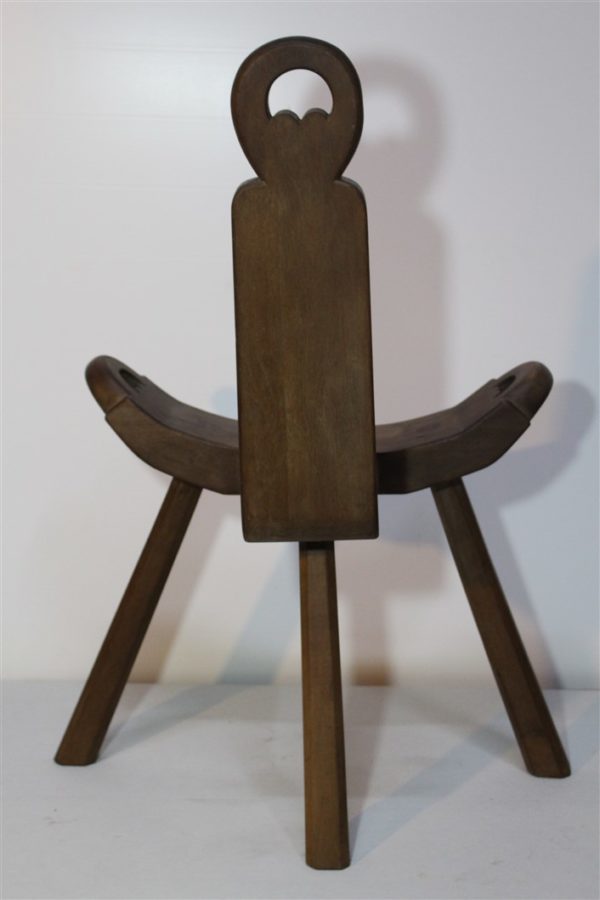 Antigua silla de ordeño de madera - Imagen 6
